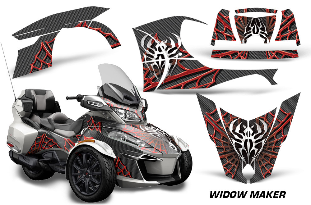AMR Racing Graphics - 2014 - 2019 Can Am Spyder Graphic Kit Can Am BRP (RT / RTS / RT-LTD) Spyder Graphic Kit  - Lamonster Garage
WIDOW MAKER (RED)