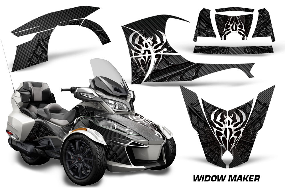 AMR Racing Graphics - 2014 - 2019 Can Am Spyder Graphic Kit Can Am BRP (RT / RTS / RT-LTD) Spyder Graphic Kit  - Lamonster Garage
WIDOW MAKER (BLACK)
