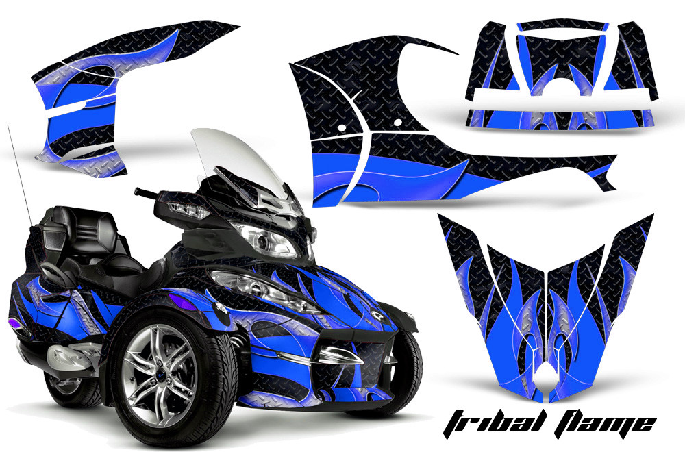 AMR Racing Graphics - 2010 - 2013 Can Am BRP (RT / RTS / RT-LTD) Spyder Graphic Kit with Trim Kit - Lamonster Garage
TRIBAL FLAMES (BLUE)