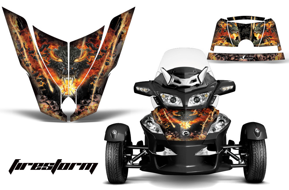 AMR Racing Graphics - 2010 - 2019 Can Am BRP (RT / RTS / RT-LTD) Spyder Hood Graphic Kit - Lamonster Garage
FIRESTORM