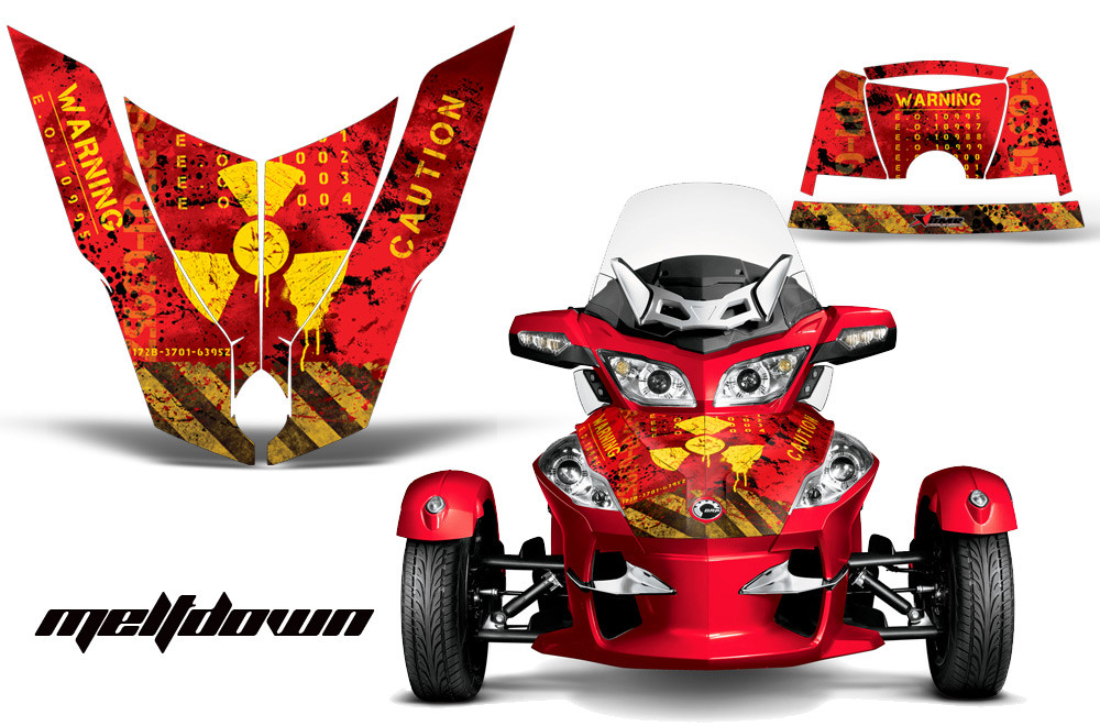 AMR Racing Graphics - 2010 - 2019 Can Am BRP (RT / RTS / RT-LTD) Spyder Hood Graphic Kit - Lamonster Garage
MELTDOWN (RED / YELLOW)