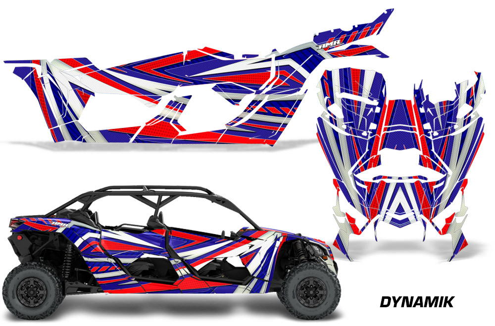 AMR Racing Graphics - 2016 - 2026 Can Am Maverick X3/X DS/ X RS 4 Door UTV Graphic Wrap FULL Kit  - Lamonster Garage
DYNAMIK (RED / BLUE)