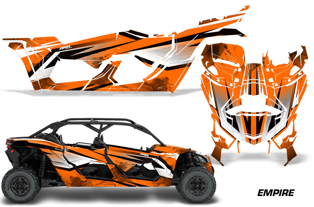 AMR Racing Graphics - 2016 - 2026 Can Am Maverick X3/X DS/ X RS 4 Door UTV Graphic Wrap FULL Kit  - Lamonster Garage
EMPIRE (ORANGE)