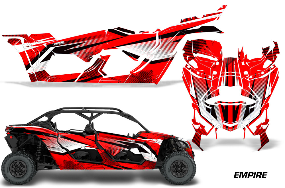 AMR Racing Graphics - 2016 - 2026 Can Am Maverick X3/X DS/ X RS 4 Door UTV Graphic Wrap FULL Kit  - Lamonster Garage
EMPIRE (RED)