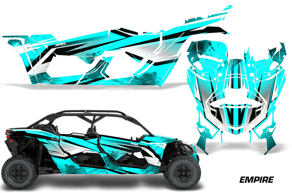AMR Racing Graphics - 2016 - 2026 Can Am Maverick X3/X DS/ X RS 4 Door UTV Graphic Wrap FULL Kit  - Lamonster Garage
EMPIRE (TEAL)