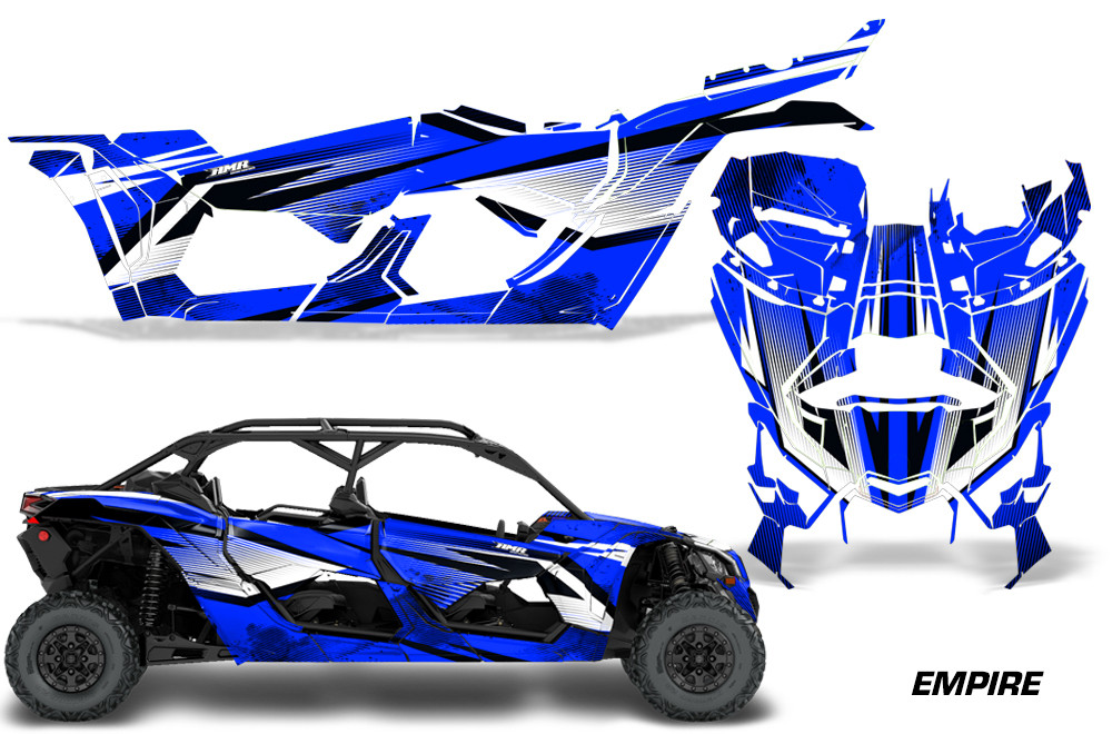 AMR Racing Graphics - 2016 - 2026 Can Am Maverick X3/X DS/ X RS 4 Door UTV Graphic Wrap FULL Kit  - Lamonster Garage
EMPIRE (BLUE)