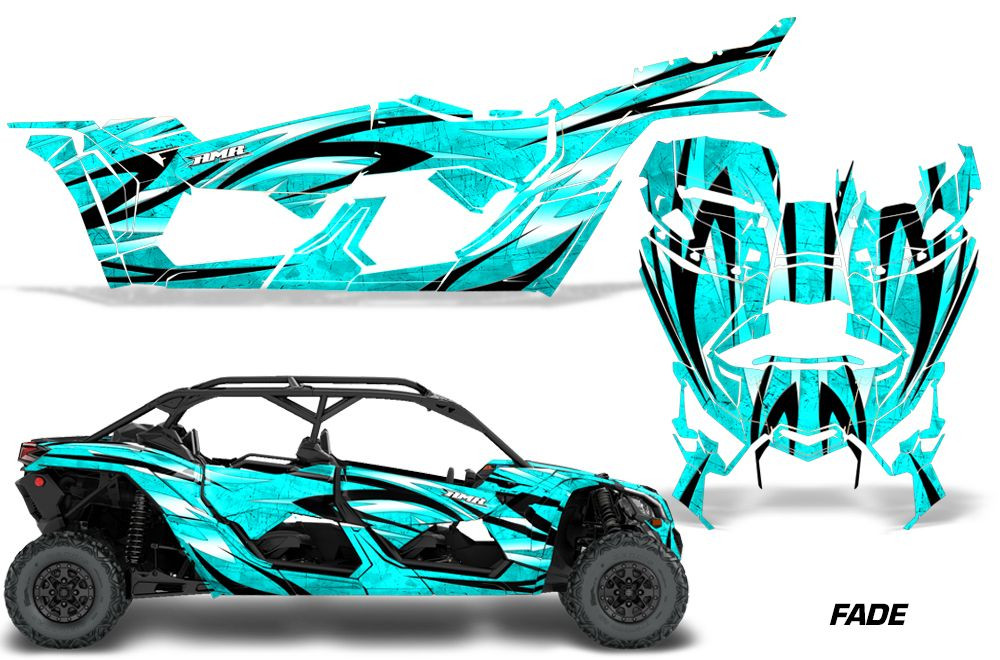 AMR Racing Graphics - 2016 - 2026 Can Am Maverick X3/X DS/ X RS 4 Door UTV Graphic Wrap FULL Kit  - Lamonster Garage
FADE (TEAL)