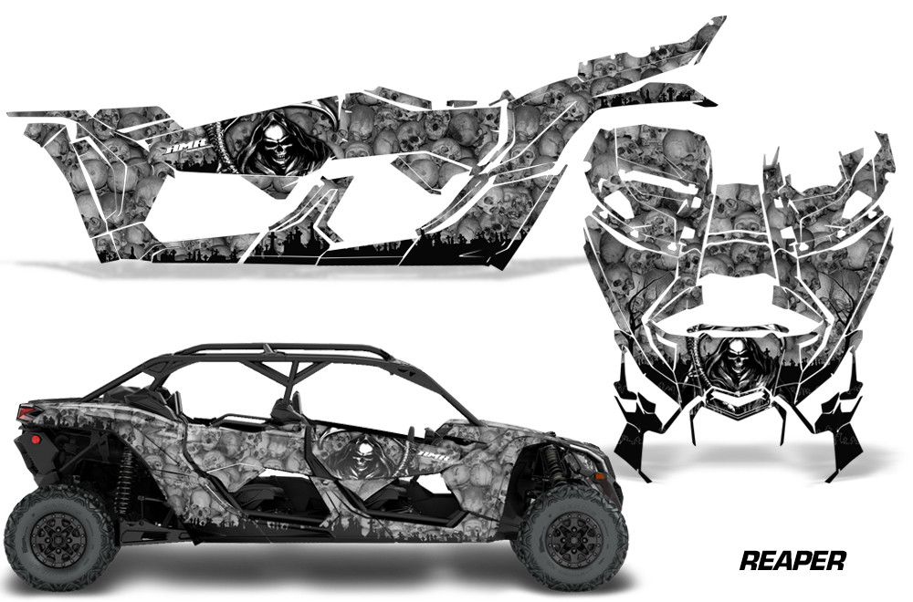 AMR Racing Graphics - 2016 - 2026 Can Am Maverick X3/X DS/ X RS 4 Door UTV Graphic Wrap FULL Kit  - Lamonster Garage
REAPER (SILVER)