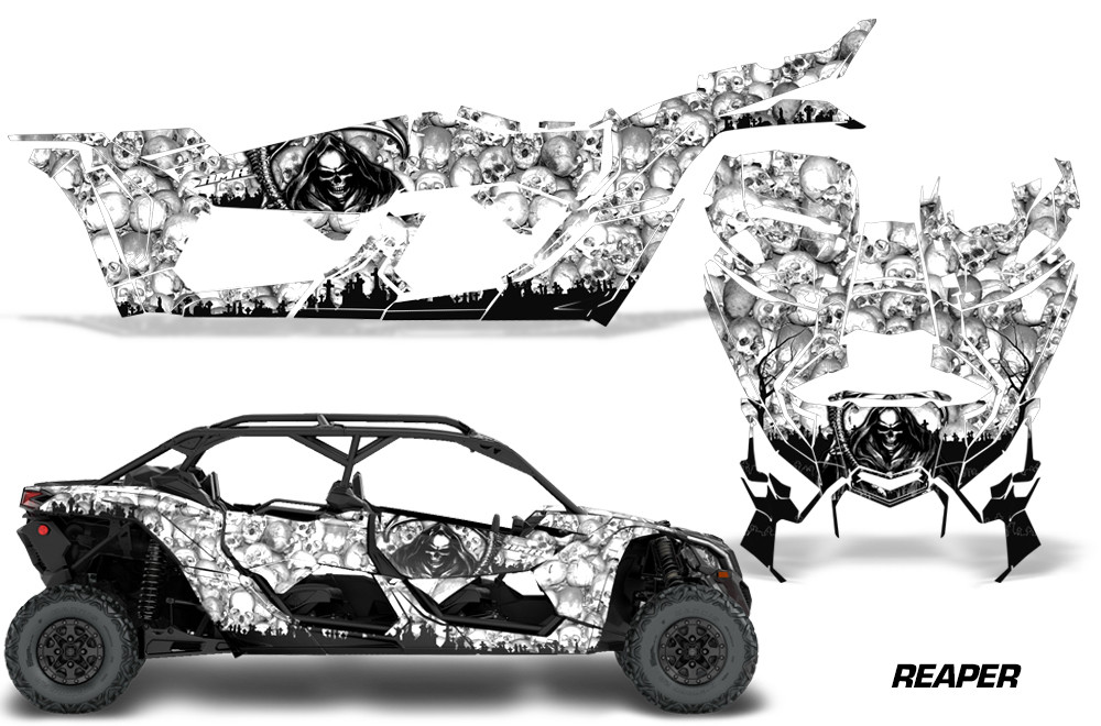 AMR Racing Graphics - 2016 - 2026 Can Am Maverick X3/X DS/ X RS 4 Door UTV Graphic Wrap FULL Kit  - Lamonster Garage
REAPER (WHITE)