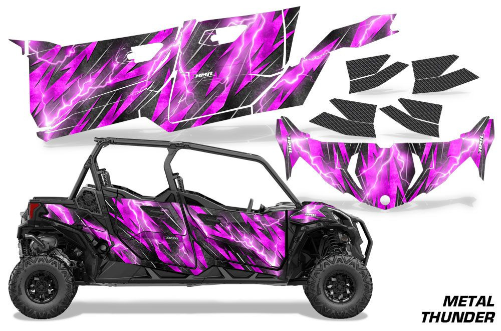 AMR Racing Graphics - 2019 - 2025 Can-Am BRP Maverick Sport MAX 4 Door UTV Graphic Kit - Lamonster Garage
METAL THUNDER (PINK)
