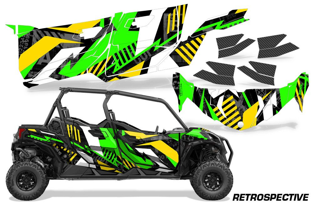 AMR Racing Graphics - 2019 - 2025 Can-Am BRP Maverick Sport MAX 4 Door UTV Graphic Kit - Lamonster Garage
RETROSPECTIVE (GREEN / YELLOW)