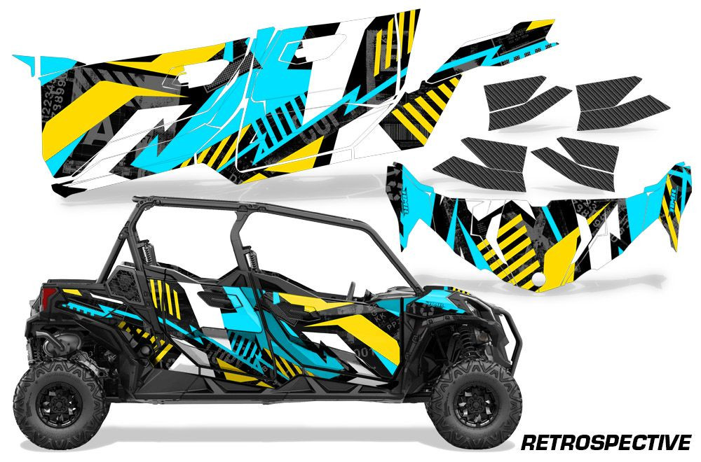 AMR Racing Graphics - 2019 - 2025 Can-Am BRP Maverick Sport MAX 4 Door UTV Graphic Kit - Lamonster Garage
RETROSPECTIVE (TEAL / YELLOW)
