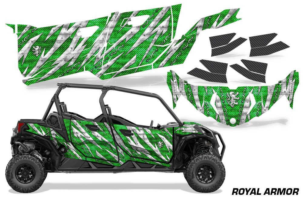 AMR Racing Graphics - 2019 - 2025 Can-Am BRP Maverick Sport MAX 4 Door UTV Graphic Kit - Lamonster Garage
ROYAL ARMOR (SILVER / GREEN)