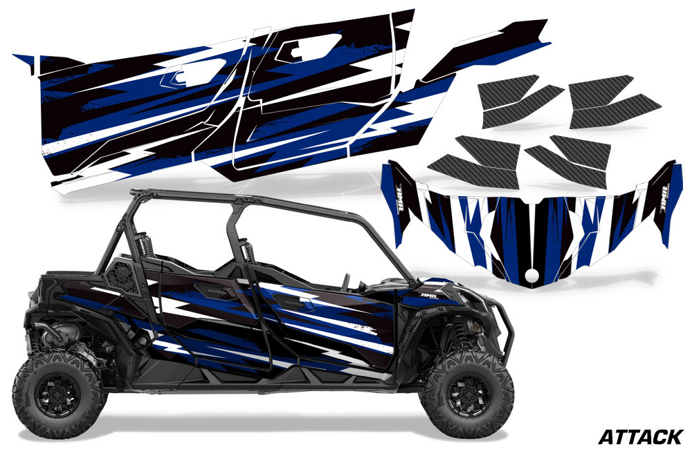 AMR Racing Graphics - 2019 - 2025 Can-Am BRP Maverick Sport MAX 4 Door UTV Graphic Kit - Lamonster Garage
ATTACK (BLUE)