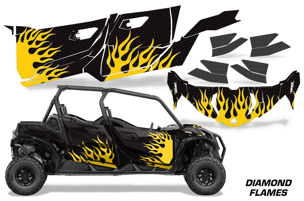 AMR Racing Graphics - 2019 - 2025 Can-Am BRP Maverick Sport MAX 4 Door UTV Graphic Kit - Lamonster Garage
DIAMOND FLAMES