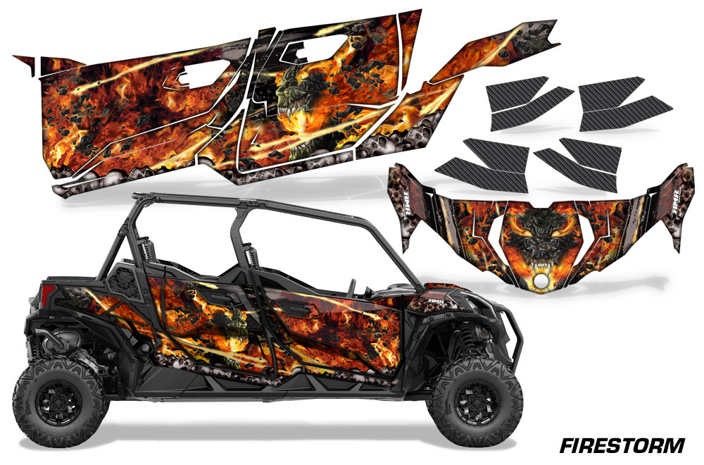 AMR Racing Graphics - 2019 - 2025 Can-Am BRP Maverick Sport MAX 4 Door UTV Graphic Kit - Lamonster Garage
FIRESTORM (BLACK)
