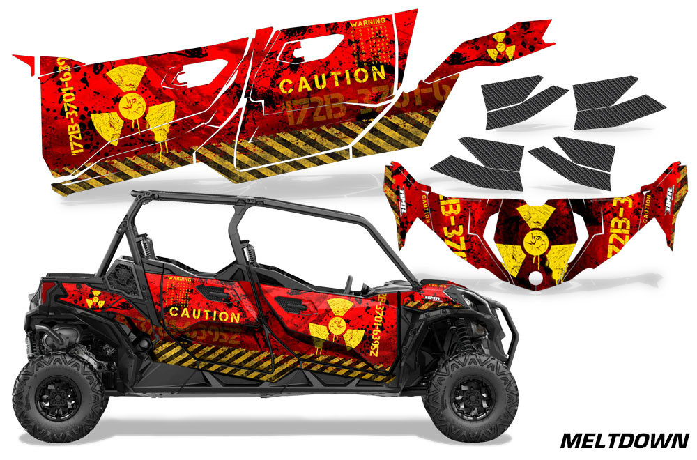 AMR Racing Graphics - 2019 - 2025 Can-Am BRP Maverick Sport MAX 4 Door UTV Graphic Kit - Lamonster Garage
MELTDOWN (RED / YELLOW)