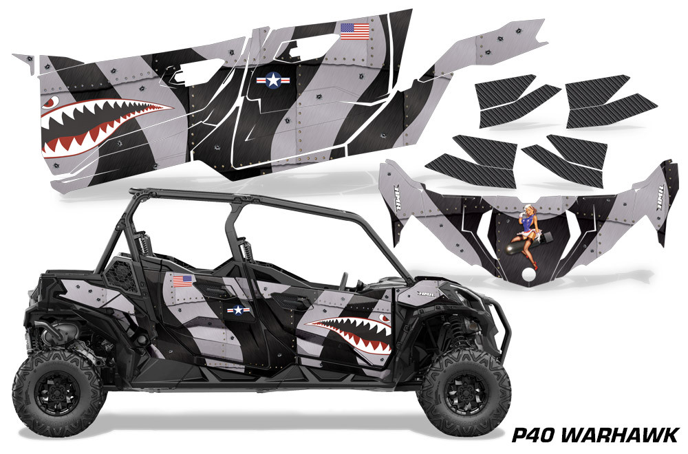 AMR Racing Graphics - 2019 - 2025 Can-Am BRP Maverick Sport MAX 4 Door UTV Graphic Kit - Lamonster Garage
P40 WARHAWK (BLACK / SILVER)