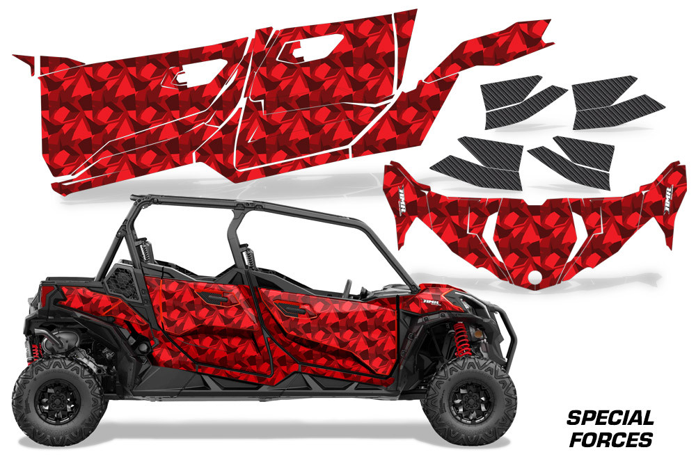 AMR Racing Graphics - 2019 - 2025 Can-Am BRP Maverick Sport MAX 4 Door UTV Graphic Kit - Lamonster Garage
SPECIAL FORCES (RED)