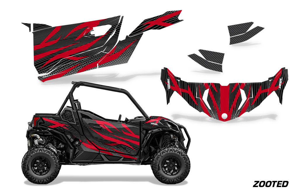 AMR Racing Graphics - 2019 - 2025 Can-Am BRP Maverick Sport 2 Door UTV Graphic Kit  - Lamonster Garage
ZOOTED (RED / BLACK)