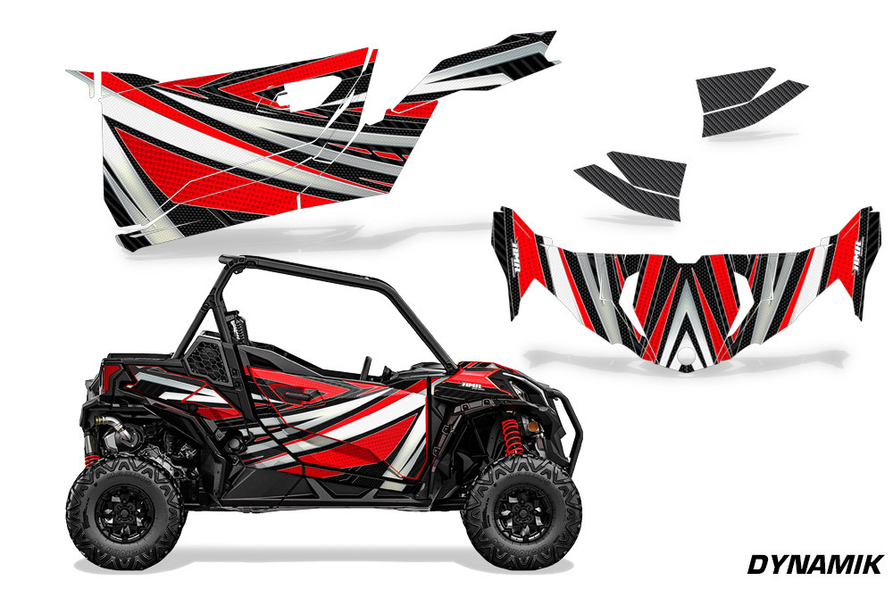 AMR Racing Graphics - 2019 - 2025 Can-Am BRP Maverick Sport 2 Door UTV Graphic Kit  - Lamonster Garage
DYNAMIK (RED / BLACK)