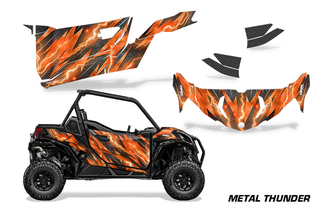 AMR Racing Graphics - 2019 - 2025 Can-Am BRP Maverick Sport 2 Door UTV Graphic Kit  - Lamonster Garage
METAL THUNDER (ORANGE)