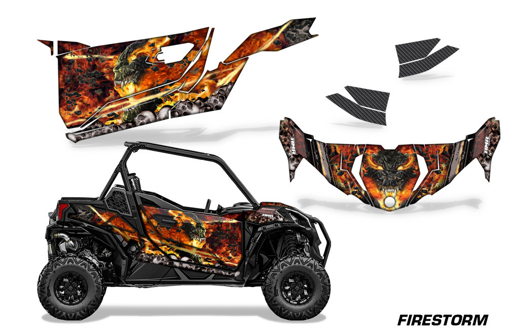 AMR Racing Graphics - 2019 - 2025 Can-Am BRP Maverick Sport 2 Door UTV Graphic Kit  - Lamonster Garage
FIRESTORM (BLACK)