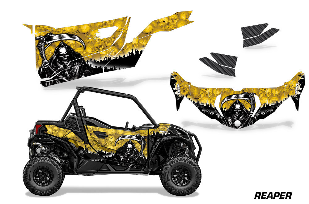 AMR Racing Graphics - 2019 - 2025 Can-Am BRP Maverick Sport 2 Door UTV Graphic Kit  - Lamonster Garage
REAPER (YELLOW)