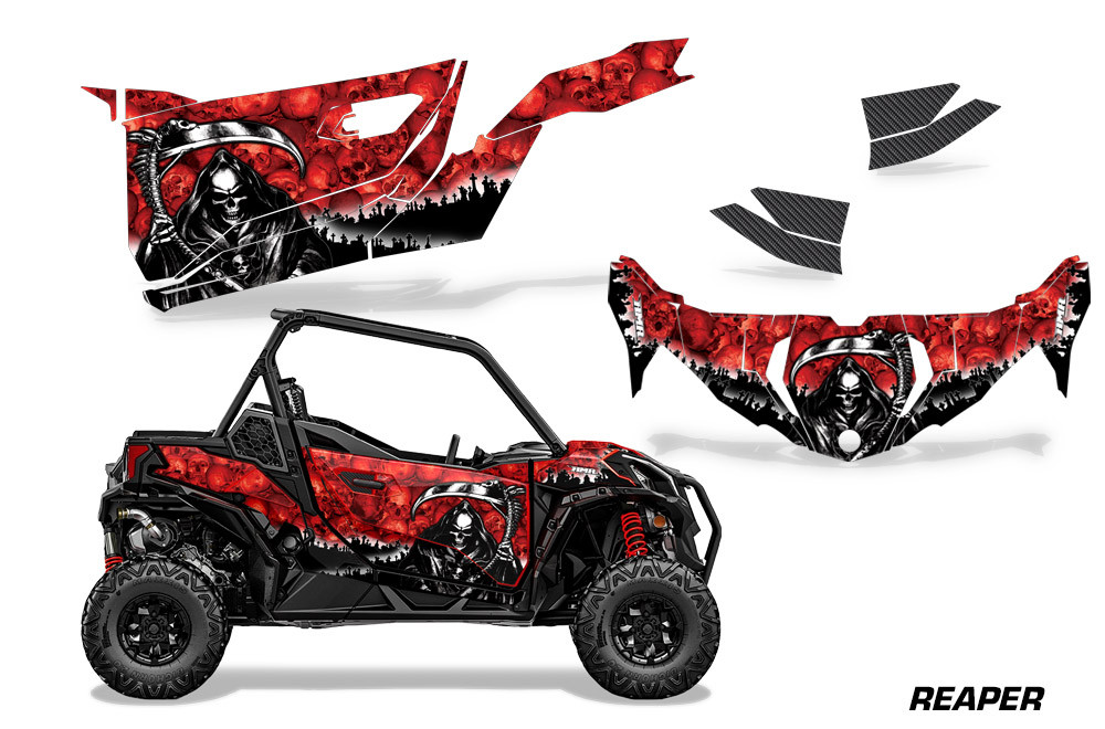 AMR Racing Graphics - 2019 - 2025 Can-Am BRP Maverick Sport 2 Door UTV Graphic Kit  - Lamonster Garage
REAPER (RED)