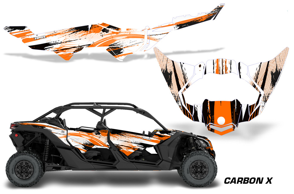 AMR Racing Grphics - 2016 - 2026 Can Am Maverick X3/X DS/ X RS 4 Door UTV Graphic Wrap TRIM Kit - Lamonster Garage
CARBON X (ORANGE)