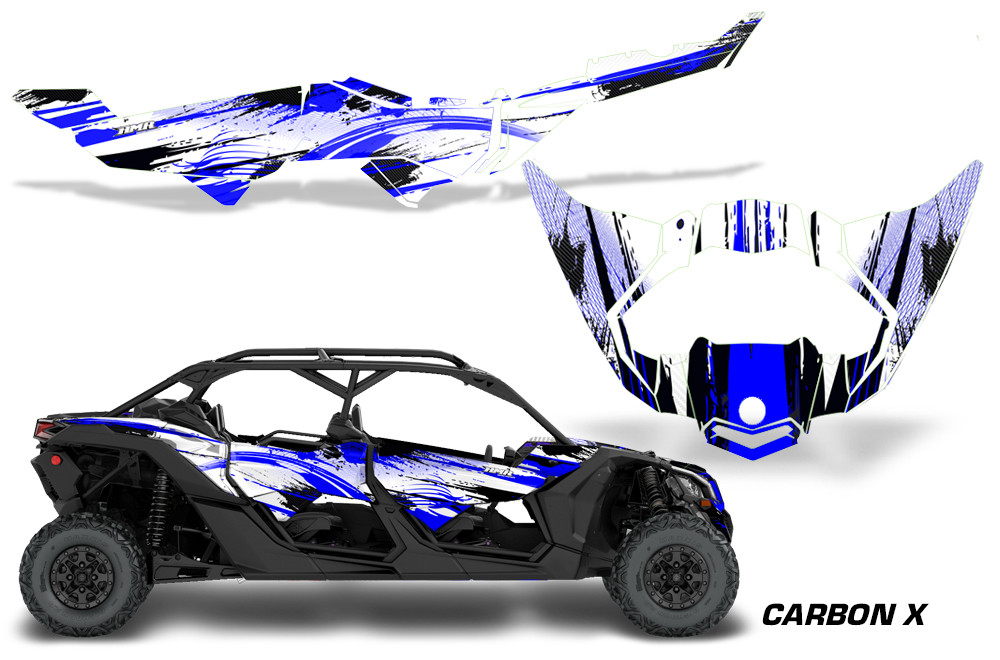 AMR Racing Grphics - 2016 - 2026 Can Am Maverick X3/X DS/ X RS 4 Door UTV Graphic Wrap TRIM Kit - Lamonster Garage
CARBON X (BLUE)
