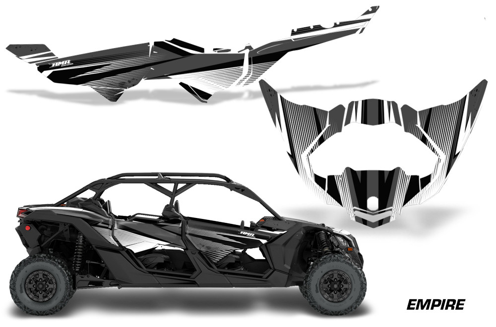 AMR Racing Grphics - 2016 - 2026 Can Am Maverick X3/X DS/ X RS 4 Door UTV Graphic Wrap TRIM Kit - Lamonster Garage
EMPIRE (BLACK)