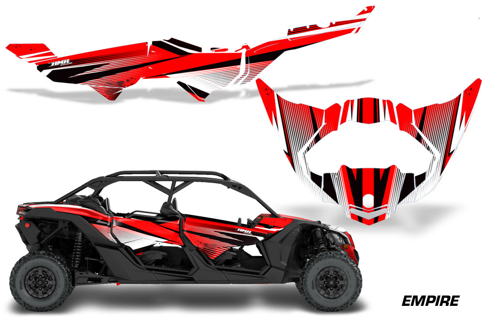 AMR Racing Grphics - 2016 - 2026 Can Am Maverick X3/X DS/ X RS 4 Door UTV Graphic Wrap TRIM Kit - Lamonster Garage
EMPIRE (RED)
