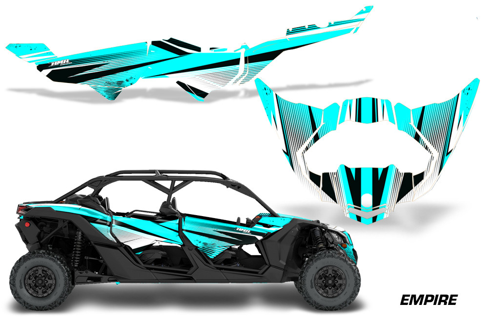 AMR Racing Grphics - 2016 - 2026 Can Am Maverick X3/X DS/ X RS 4 Door UTV Graphic Wrap TRIM Kit - Lamonster Garage
EMPIRE (TEAL)