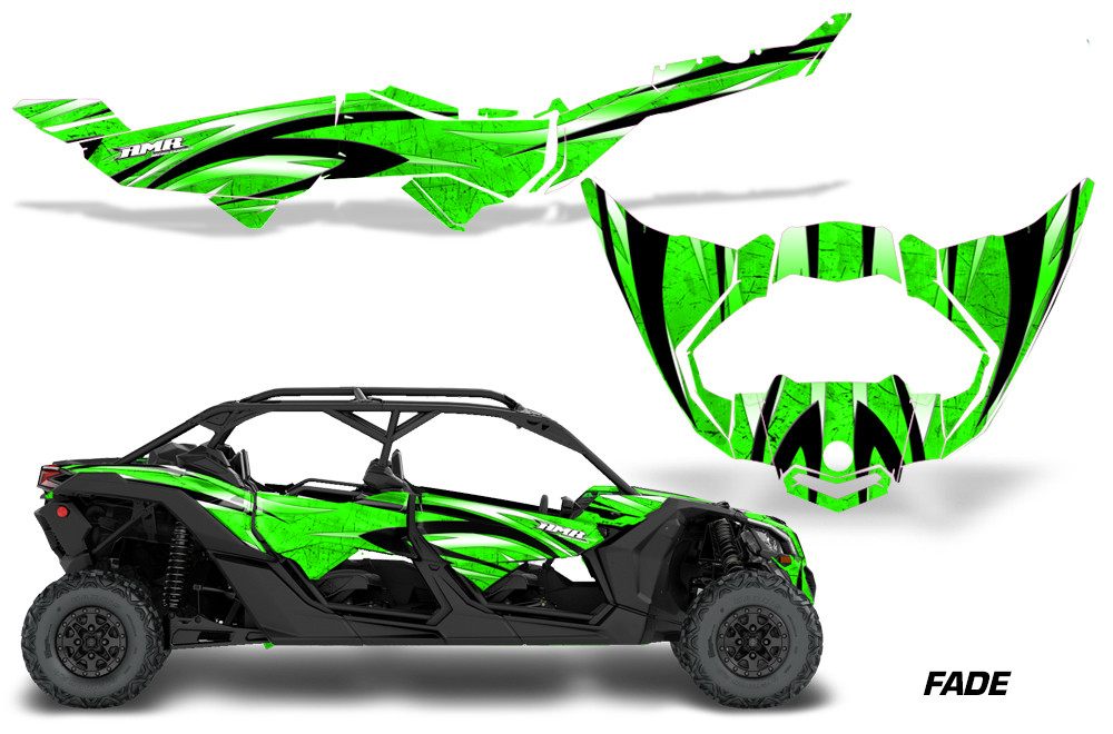 AMR Racing Grphics - 2016 - 2026 Can Am Maverick X3/X DS/ X RS 4 Door UTV Graphic Wrap TRIM Kit - Lamonster Garage
FADE (GREEN)
