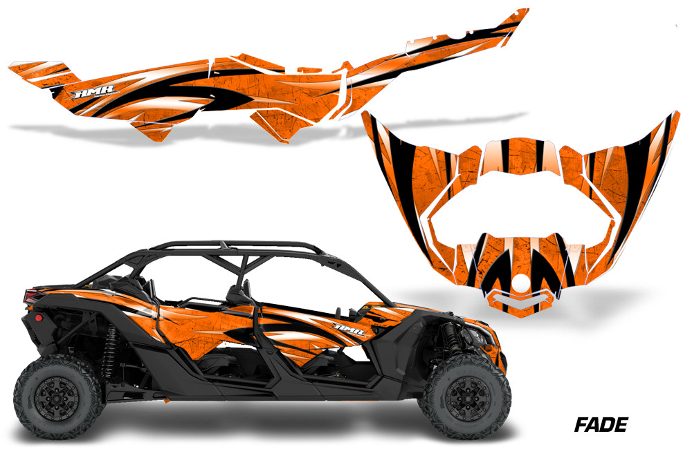 AMR Racing Grphics - 2016 - 2026 Can Am Maverick X3/X DS/ X RS 4 Door UTV Graphic Wrap TRIM Kit - Lamonster Garage
FADE (ORANGE)