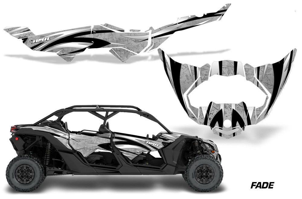 AMR Racing Grphics - 2016 - 2026 Can Am Maverick X3/X DS/ X RS 4 Door UTV Graphic Wrap TRIM Kit - Lamonster Garage
FADE (SILVER)