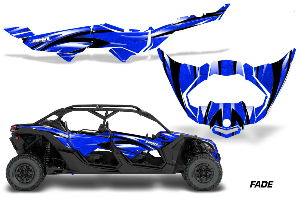 AMR Racing Grphics - 2016 - 2026 Can Am Maverick X3/X DS/ X RS 4 Door UTV Graphic Wrap TRIM Kit - Lamonster Garage
FADE (BLUE)