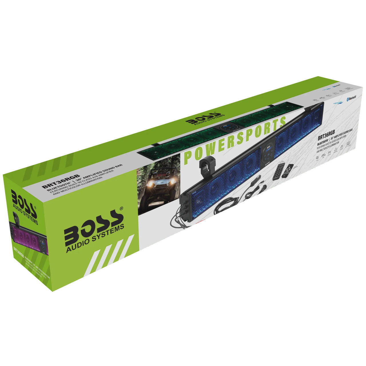 Boss Audio Systems | ATV UTV 36in Sound Bar System w/ RGB Illumination (BRT36RGB) | Lamonster Garage