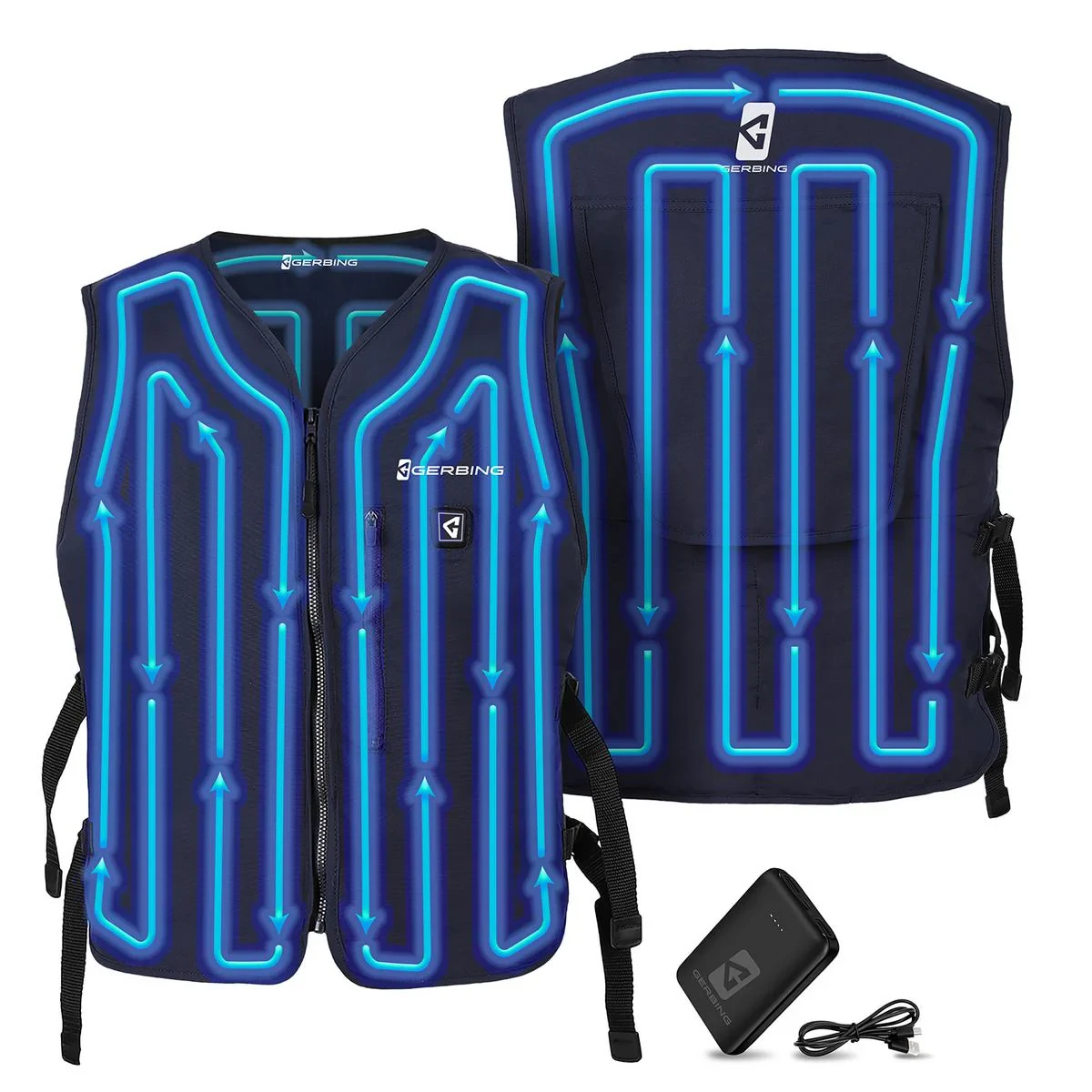 Gerbing 5V Touch Button Circulatory Cooling Vest with rechargeable battery | GER-CV-5V-N-OS | Lamonster Garage