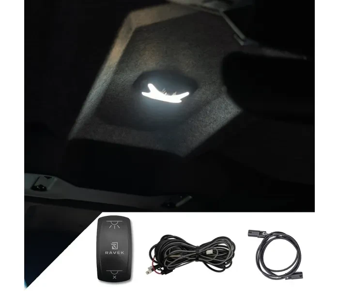 RAVEK | Wiring Kit with Rocker Switch - Dome Light Hi-Jack - Can-Am Defender HD11 Limited | 65-1021 | Lamonster Garage