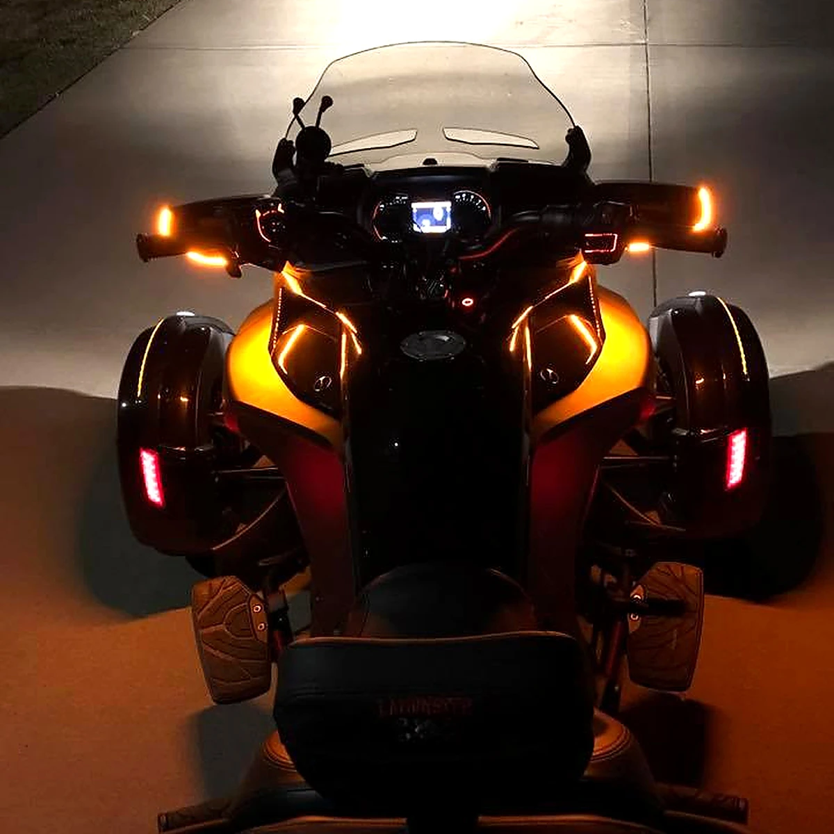 Longhorn amber LED mirror lights for Can-Am SpyderF3-T F3 Limited | SPY-226 | Lamonster Garage