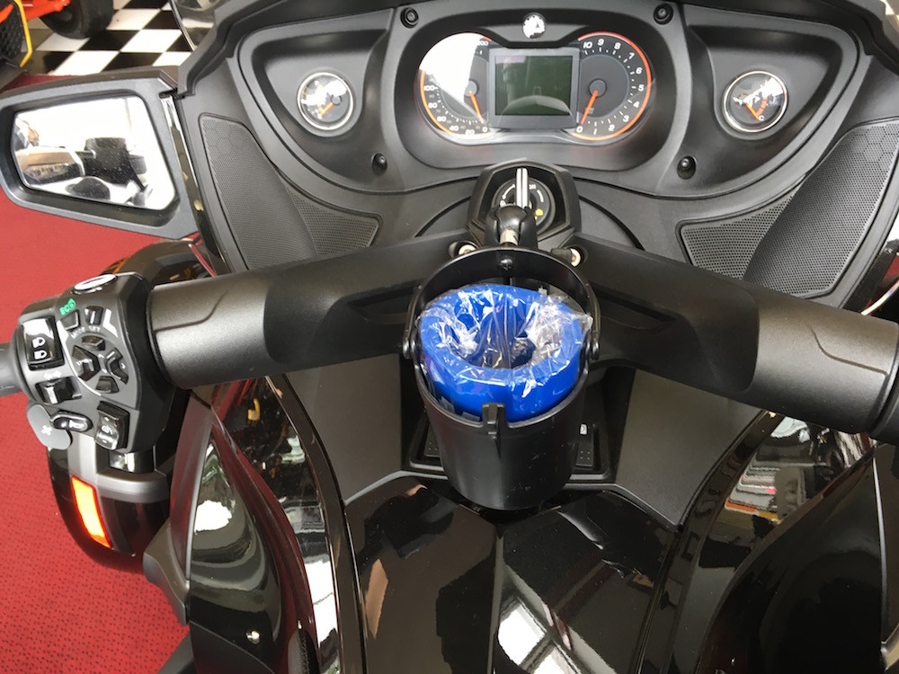 Lamonster Can-Am Spyder Rider Cup Holder | RAM Level Cup Center