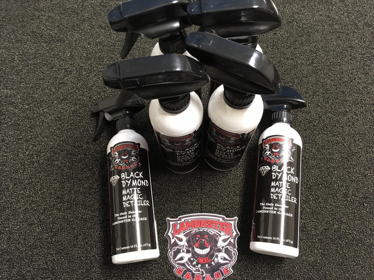 Black Dymond Matte Magic Detailer 6 bottle pack for matte motorcycle paint | LG-5003-X6 | Lamonster Garage