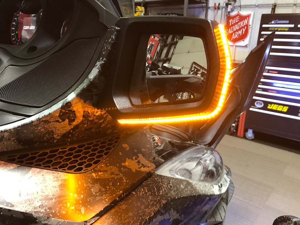 Can-Am Spyder RT Longhorn Mirror Light Kit (SPY-225) - Lamonster