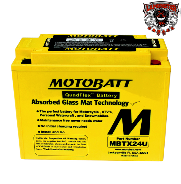MOTOBATT | Can Am Spyder Replacement Battery AGM MBTX24U (MBTX24U) | Lamonster Garage
MBTX24U