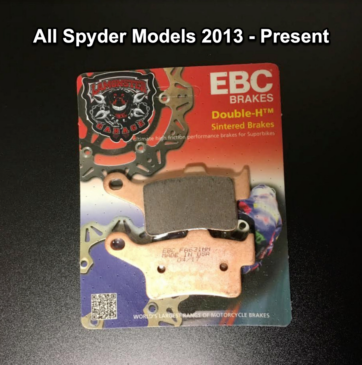 High Performance EBC® Fully Sintered Rear Brake Pads (All Spyder 2013-Present) (FA631HH) Lamonster Garage® High Performance EBC® Fully Sintered Rear Brake Pads (All Spyder 2013-Present) (FA631HH) Lamonster Garage®