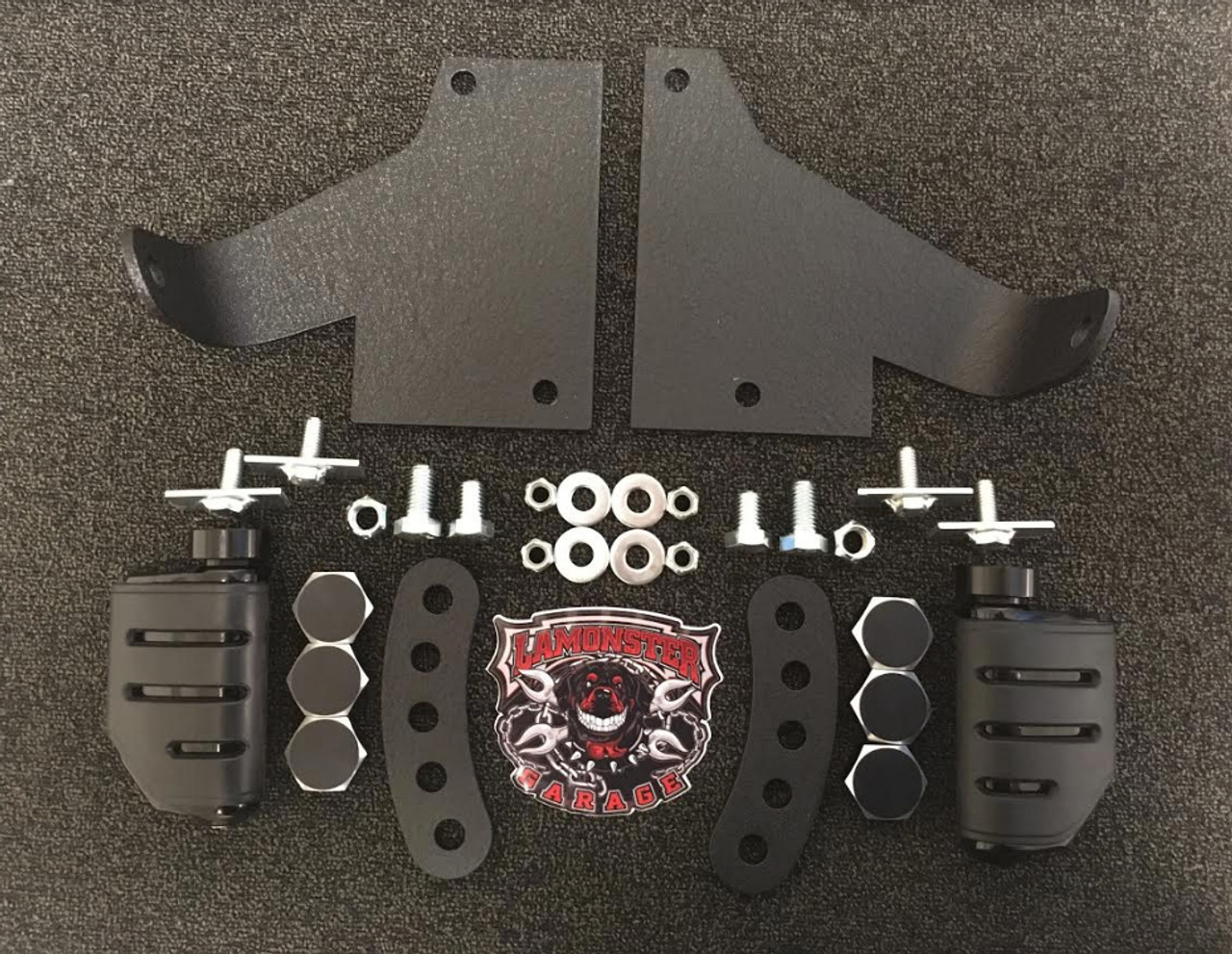 Can-Am® Spyder ST/RS Highway Brackets - Kuryakyn Dually ISO Pegs (LG-1010-7567) - Lamonster Garage®