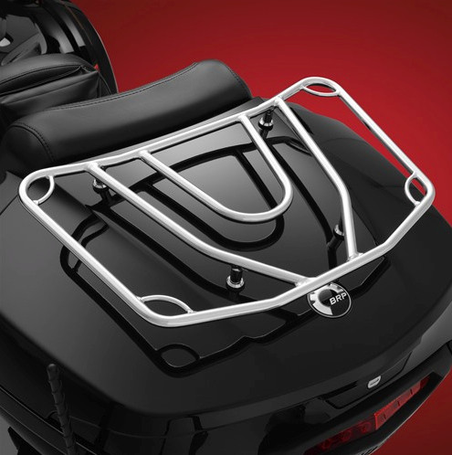 Show Chrome® Tour Trunk Rack for Can-Am Spyder 2016+ F3-T, F3 Limited & 2020+ RT Models and the Yamaha Star Venture | Chrome | 41-355 | Lamonster Garage