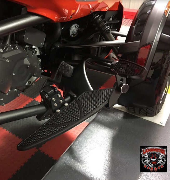 CanAm Spyder F3 Black Dymond Gripper Highway Brackets Pegs. by